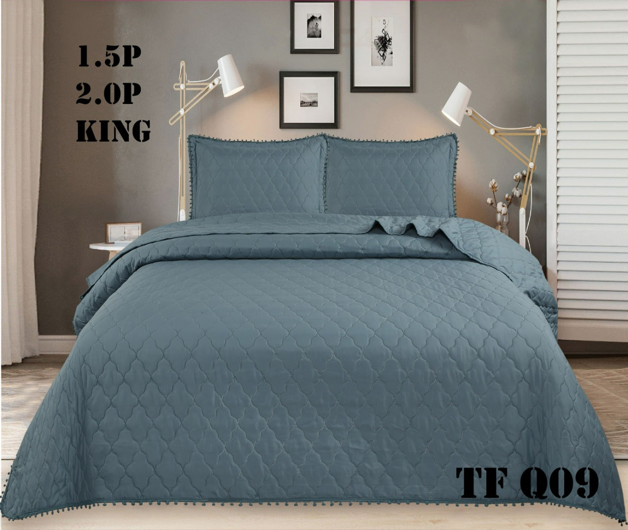 CUBRECAMA POMPONES VERANO