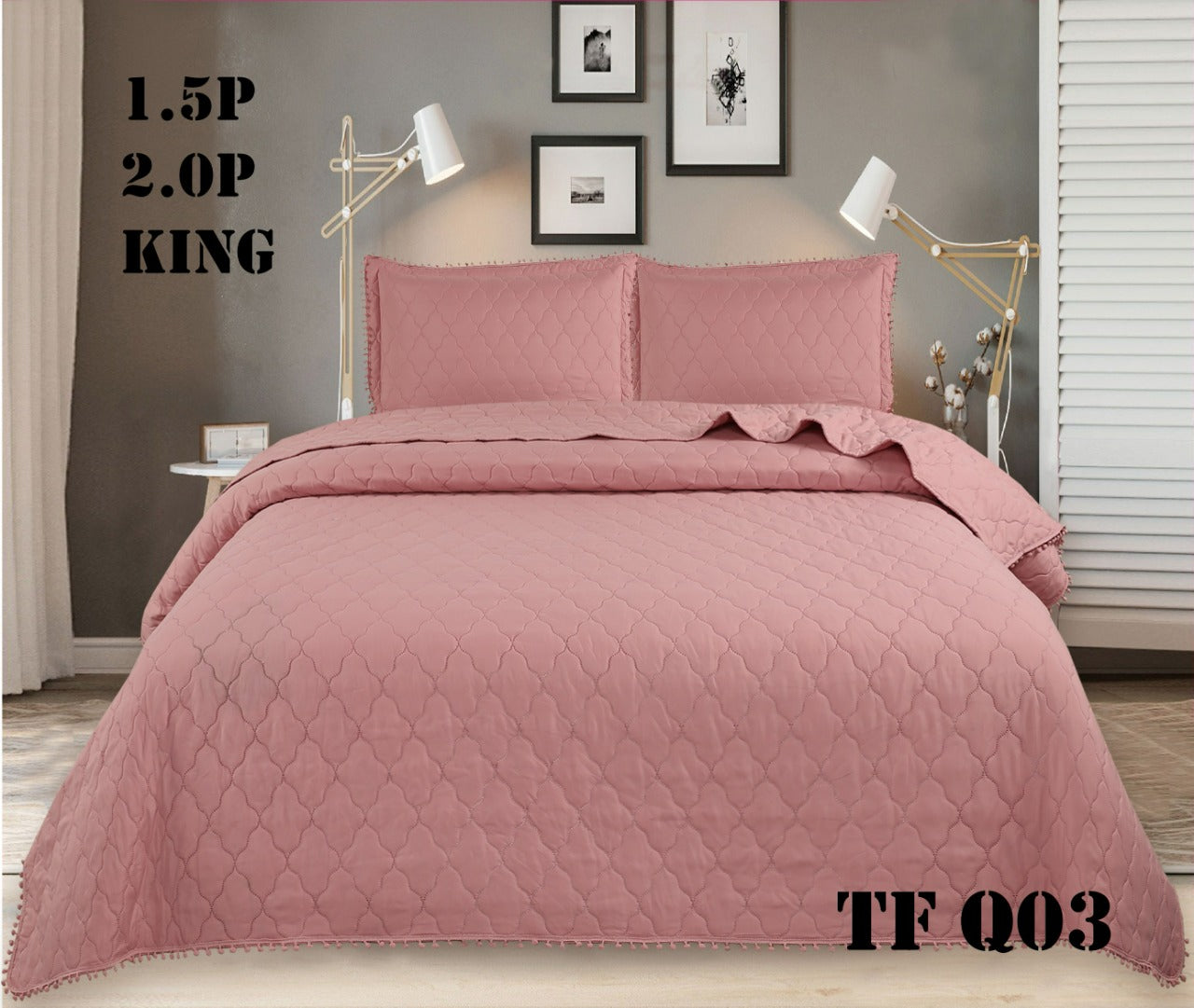 CUBRECAMA POMPONES VERANO