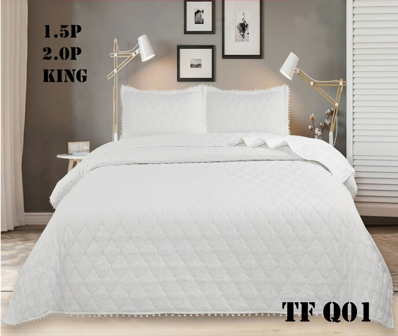 CUBRECAMA POMPONES VERANO