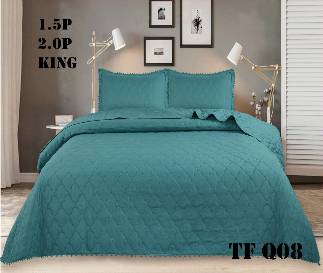 CUBRECAMA POMPONES VERANO